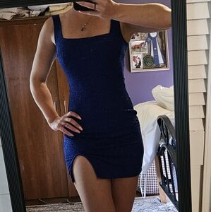 Sparkly blue bodycon dress